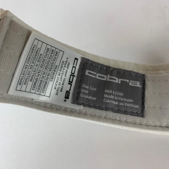 Cobra Golf Mens White Strapback Adjustable Visor - Picture 5 of 5